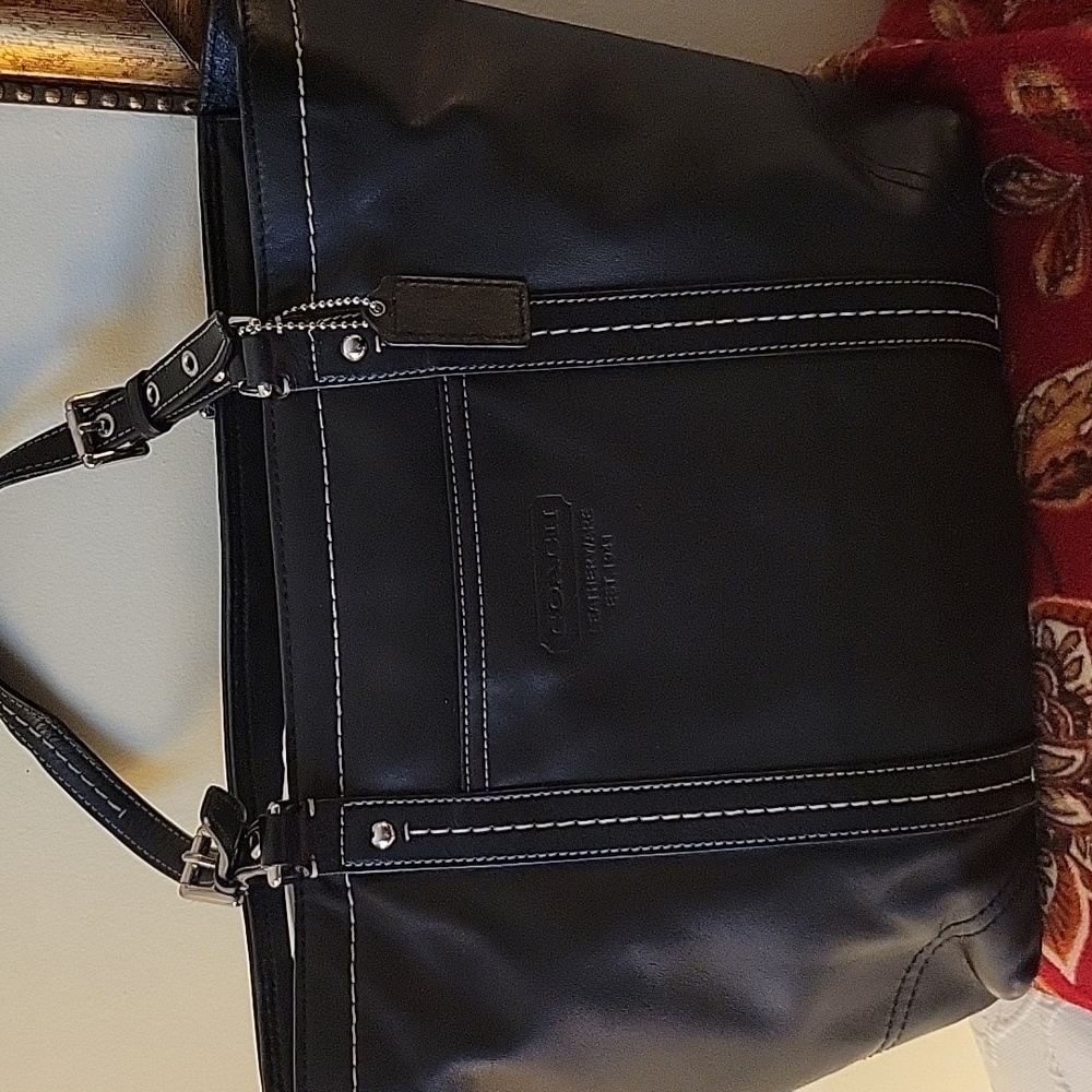 Coach Bag black leather tote
